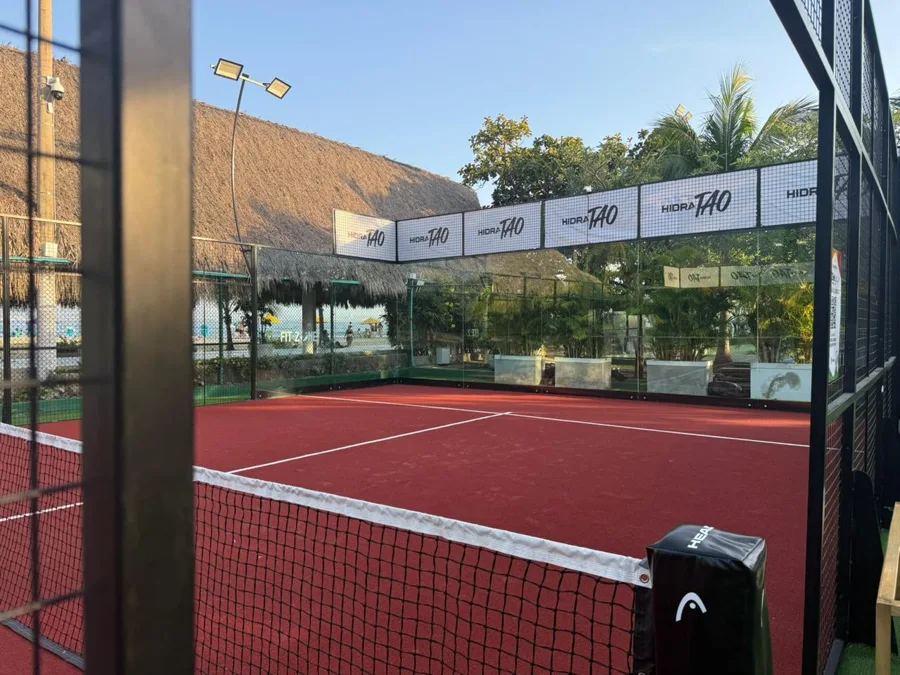 La cancha, lista para jugar